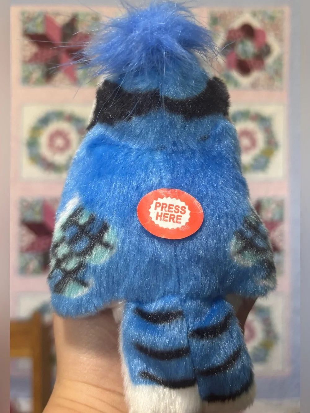 Wild Republic • Talking Plush Blue Jay Bird 5" - Picture 6 of 10